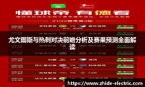 尤文图斯与热刺对决前瞻分析及赛果预测全面解读